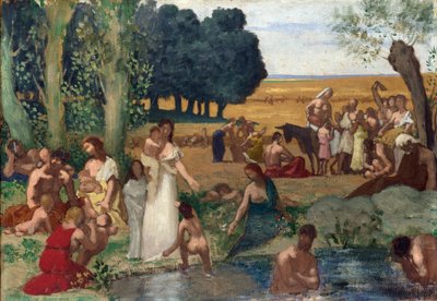 ピュヴィス・ド・シャヴァンヌ、ピエール・セシル（1824-1898） 《夏》 キャンバスに油彩 1873年以前 ナショナル・ギャラリー、ロンドン 43,2x62,2 作： Pierre Puvis de Chavannes