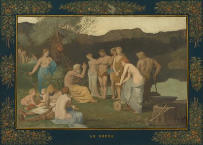 休憩、c。 1863年。 作： Pierre Puvis de Chavannes