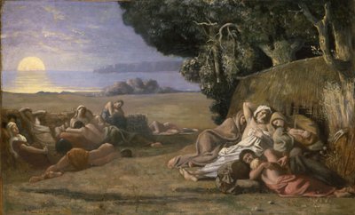 睡眠、1867年から70年 作： Pierre Puvis de Chavannes