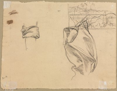 ドレープの研究と風景の研究（裏） 作： Pierre Puvis de Chavannes