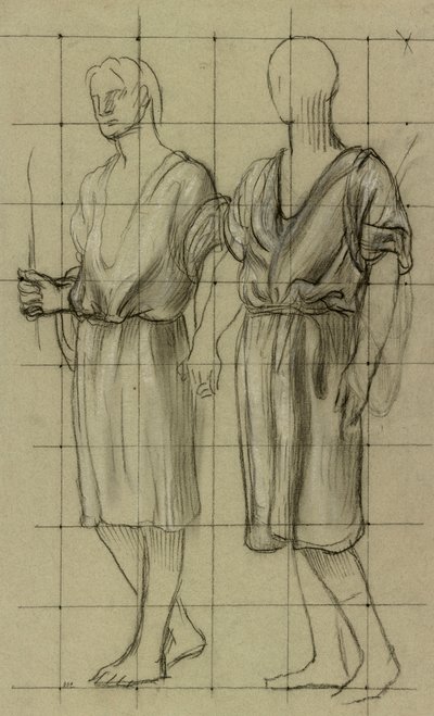 二人の立像の習作 作： Pierre Puvis de Chavannes