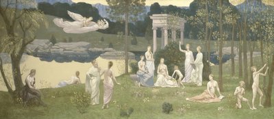 芸術とミューズの最愛の聖なる森、188489。 作： Pierre Puvis de Chavannes