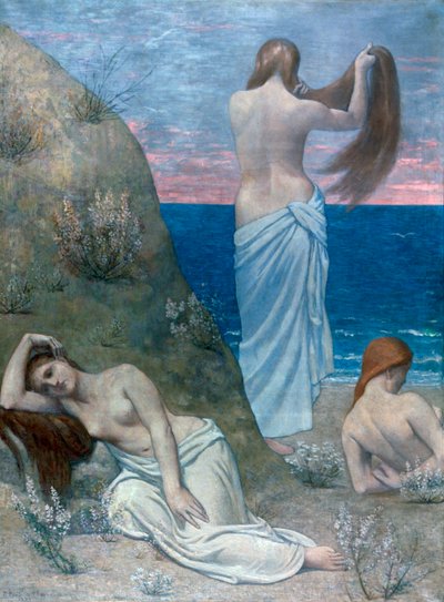 1894年以前の海辺の少女たち 作： Pierre Puvis de Chavannes