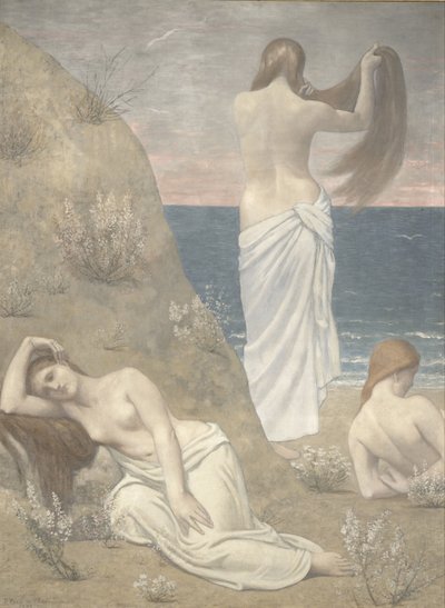 海辺の少女たち、1887 作： Pierre Puvis de Chavannes