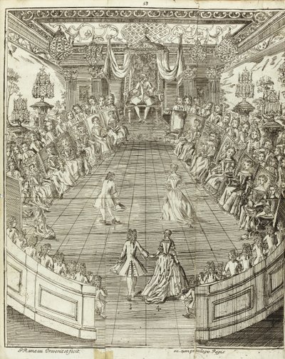 「ダンシング マスター」のイラスト、1734 年 作： Pierre Rameau