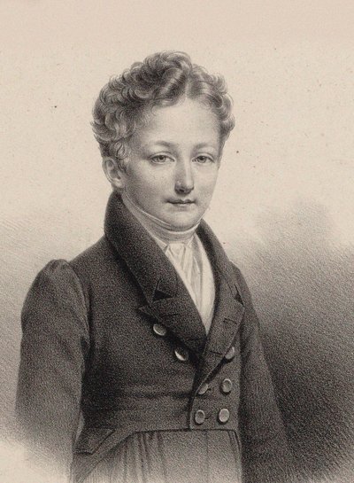ピアニストで作曲家のジギスムント・タルバーグの肖像 1812～1871年、1826年。 作： Pierre Roch Vigneron