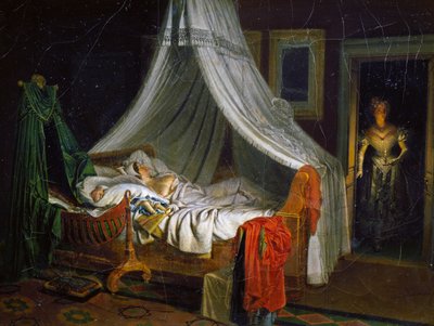 ピエール・ロッシュ・ヴィニュロン（1789-1872）による絵画「ダンスからの帰還」、油彩・キャンバス、24,4x32,5 cm、フランス 作： Pierre Roch Vigneron