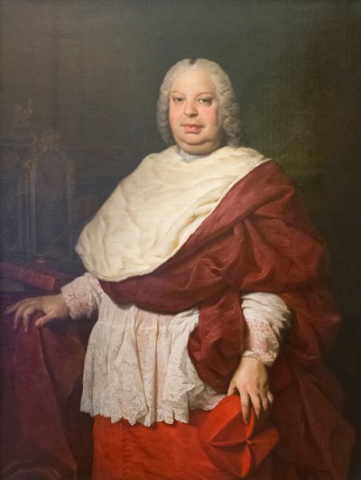 シルヴィオ・ヴァレンティ・ゴンザガ枢機卿の肖像、1745年頃（キャンバスに油彩） 作： Pierre Subleyras