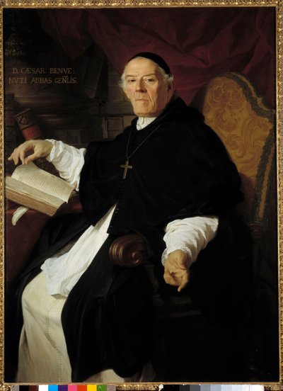 Don Cesare Benvenuti (1669-1746)の肖像 ラトランのカノン会の総修道院長 Pierre Subleyras (1699-1749)による絵画 1742年 Sun.1,38x1,01 m - ドン・チェーザレ・ベンヴェヌーティ(1669-1746)の肖像、ラトランの修道士会の総修道院長 作： Pierre Subleyras
