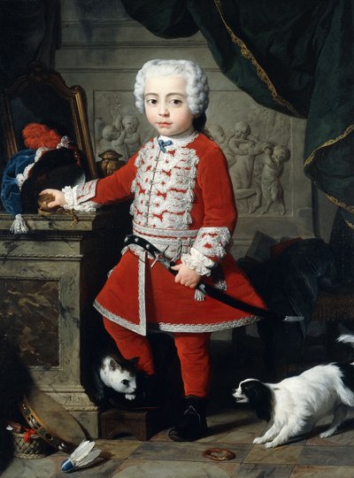 ハンガリーのドレスを着た若い男の子の肖像画 作： Pierre Subleyras