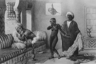 1850年にトリポリで奴隷マスターから提供されたティンブクトゥの少女。 作： Pierre Tremaux