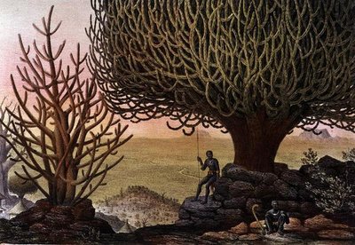 ユーフォルビア・マミラリウスとユーフォルビア・カナリエンシスの図（ピエール・トレモー（1818-95）の「Voyages au Soudan Oriental et dans l