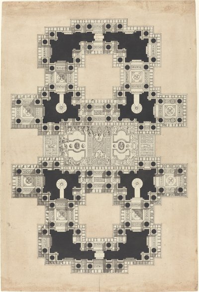 装飾された天井の計画 作： Pierre Varin