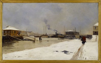 洪水時のトルビアック橋の低い港 作： Pierre Vauthier