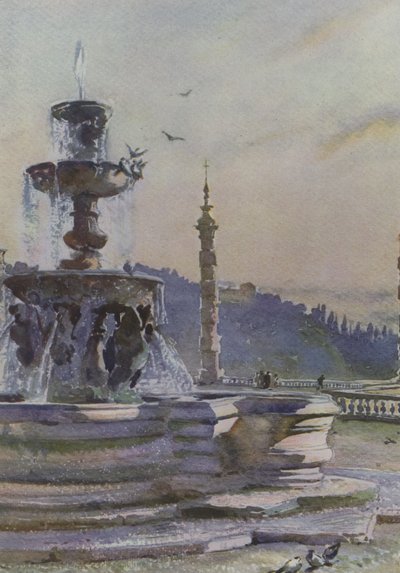 Frascati、Paul Vの噴水、Villa Mondragone 作： Pierre Vignal