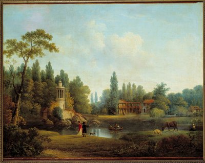 ヴェルサイユの小トリアノンの村落 Pierre Joseph Wallaert (1753-1812) 画 1803 日 0,56x0,72 m 作： Pierre Wallaert