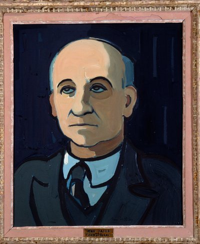 フランスの詩人マックス ジェイコブ (1876-1944) の肖像 ピエール ド ビレイ (1890-1947) による 20 世紀のオルレアンの絵画。 美術館 作： Pierre de Belay
