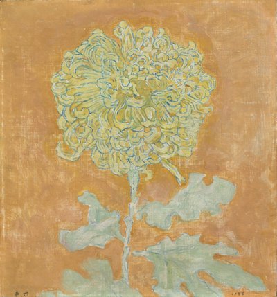 菊、1906-1942 作： Piet Mondrian