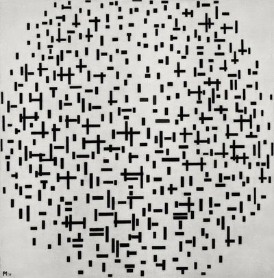 ライン構成（Linienkomposition） 作： Piet Mondrian