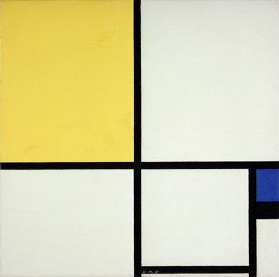 青と黄色の構成;青と黄色の構成 作： Piet Mondrian