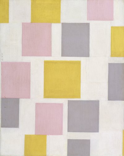 カラープレーンを使った構図 5 作： Piet Mondrian