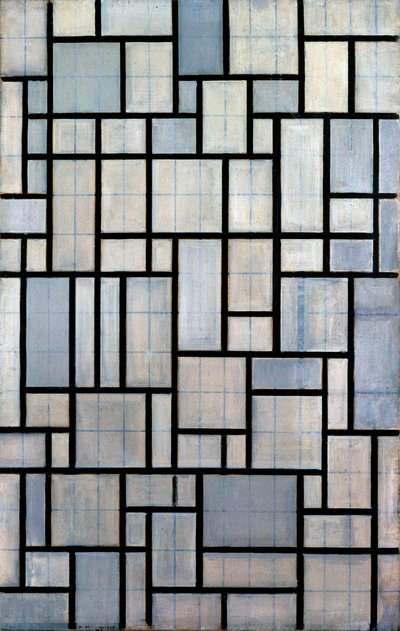 1915年グリッド2の構成 作： Piet Mondrian