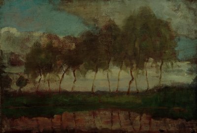 芸人：水辺の木々 作： Piet Mondrian