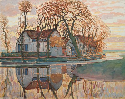 ダイフェンドレヒト近くの農場、c。 1916年。 作： Piet Mondrian