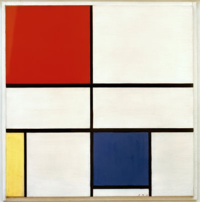 組成C;構成番号III;赤、Geの構成 作： Piet Mondrian