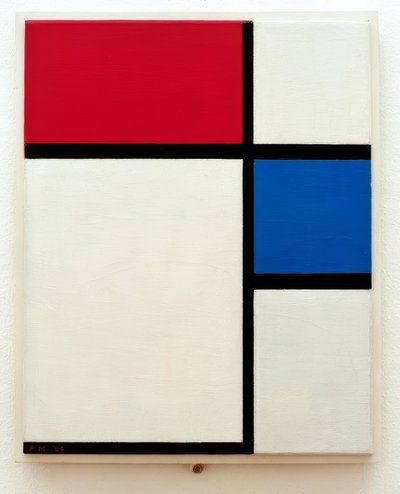 構成番号II;青と赤の構成 作： Piet Mondrian