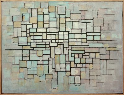 組成No. II;線と色の組み合わせ 作： Piet Mondrian