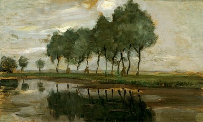 ガイン付近の木の風景 作： Piet Mondrian