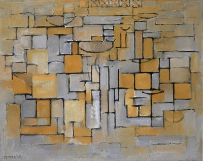 絵画第 II 構成第 XV 構成 4、1913 年。 作： Piet Mondrian