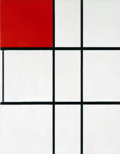 ピエトモンドリアン作曲B（IIなし）with Red &39;（1935） 作： Piet Mondrian