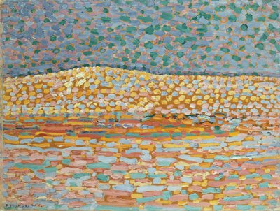 点描画砂丘研究、左側の紋章 作： Piet Mondrian