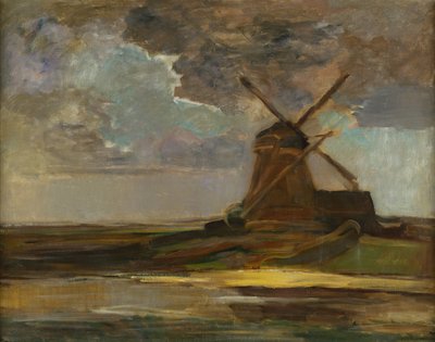 Geinの風車、c.1906-07（キャンバスに油彩） 作： Piet Mondrian