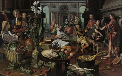 マリアとマルタの家でのキリスト 作： Pieter (1507/08-75) Aertsen