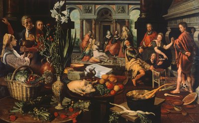 マルタとマリアの家のキリスト、ピーター・アーツセン画（1507年または1508年～1575年） 作： Pieter Aertsen