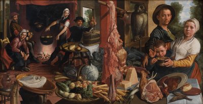 ファットキッチン。寓話 作： Pieter Aertsen