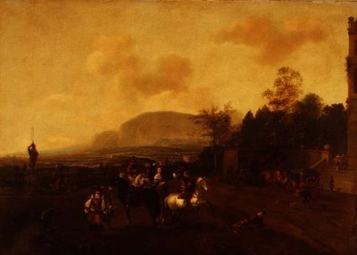 ホーキング・パーティ 作： Pieter (circle of) Wouwermans