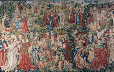 ブドウ園の労働者のたとえ話、1500年頃（タペストリー） 作： Pieter (studio of) Coecke van Aelst