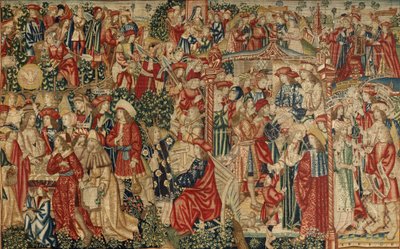 A parábola dos trabalhadores na vinha, c.1500 (tapeçaria) 作： Pieter (studio of) Coecke van Aelst