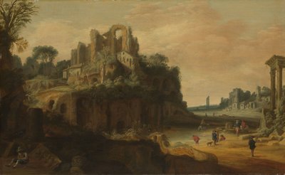遺跡のあるローマの風景 作： Pieter Anthonisz van Groenewegen
