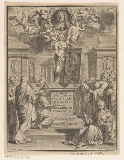 イソップ寓話 パイドロス 8月 イソップ物語から解放された (オブジェクトのタイトル) 作： Pieter Balthasar Bouttats
