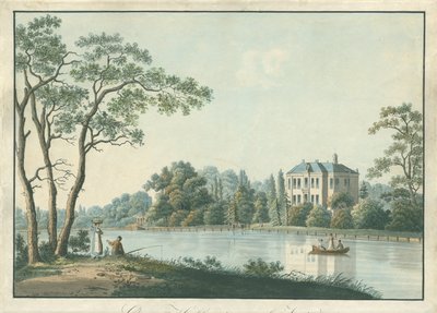 ニーウェルスルイスのヴェヒト川にあるティー ドームのあるハウス オーバー ホランドのビュー Over-Holland aan de Vecht (オブジェクトのタイトル) 作： Pieter Bartholomeusz. Barbiers