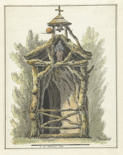 聖人の像のあるエルミタージュ 作： Pieter Bartholomeusz. Barbiers