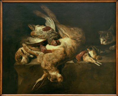 死んだウサギのある静物 作： Pieter or Peter Boel