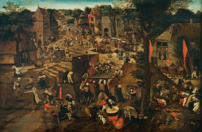 村フェア（セントヒューバートとセントアントニーを称える村フェスティバル） 作： Pieter Breughel the Younger