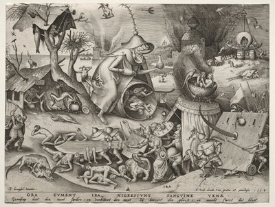 七つの大罪：怒り。 作： Pieter Bruegel the Elder