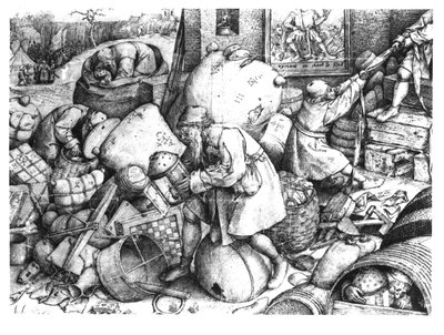 ヒエロニムスコック（c.1510-70）c.1558によって刻まれたすべての人 作： Pieter Bruegel the Elder
